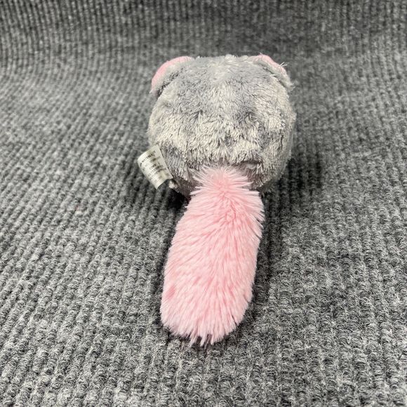 Amazing Squishee! Plushies 4” Plush Cheesy Mouse Gray Pink Big Eyes Stuffed Toy - Picture 4 of 12